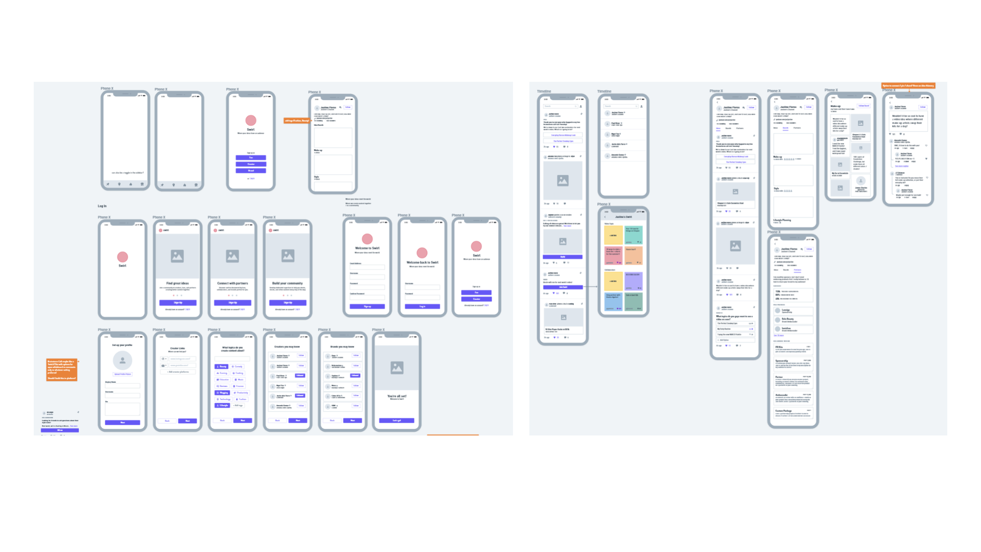 Swirl wireframes